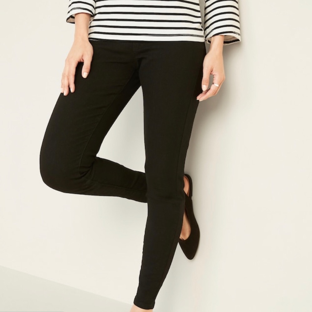Old navy super skinny jeggings black nwt size 10